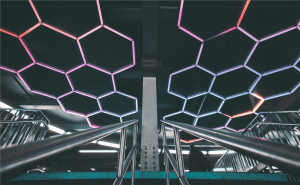 Home Illustratie van LED-panelen met flexibel ontwerp, diffusors en aluminium frame voor optimale lichtverspreiding